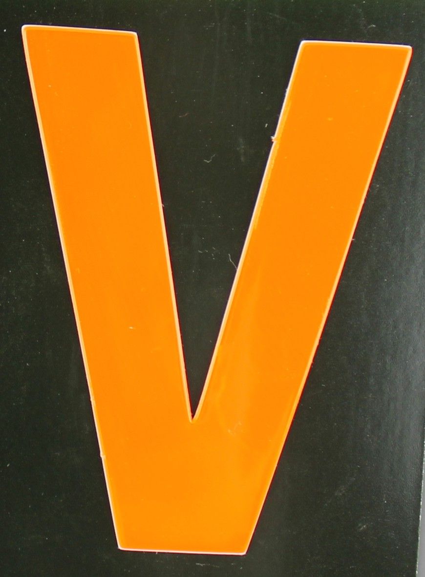 Conacord Reflektierender Klebebuchstabe V orange V von Conacord