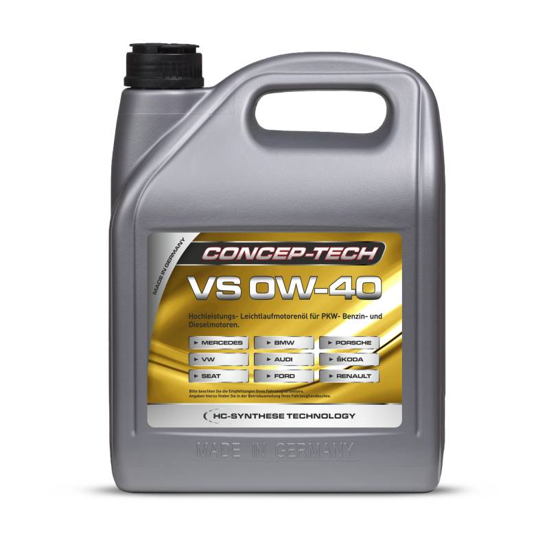 Concep-Tech Hochleistungs-Leichtlaufmotorenöl VS 0W-40, 5 l von Concep-Tech