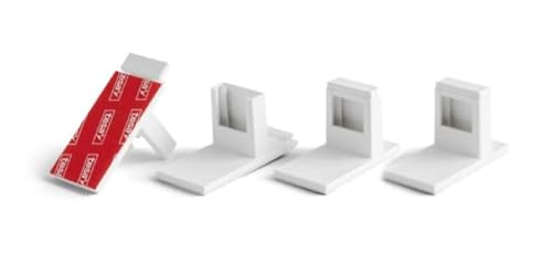 Concept Blinds Set mit Klebebefestigungen – Set mit 4 Befestigungen – Kompatibel mit unseren maßgeschneiderten Plissees (Weiß) von Concept Crystal