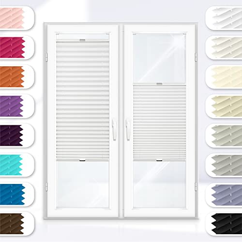 Concept Crystal Maßgefertigtes Plissee mit Bohren – Breite 30–140 cm, Höhe 40–230 cm – 18 Stofffarben – Lichtdurchlässigkeit einstellbar – Einfache Montage Concept Crystal Maßgefertigtes Plissee mit Bohren – Breite 30–140 cm, Höhe 40–230 cm – 18 Stofffarben – Lichtdurchlässigkeit einstellbar – Einfache Montage von Concept Crystal