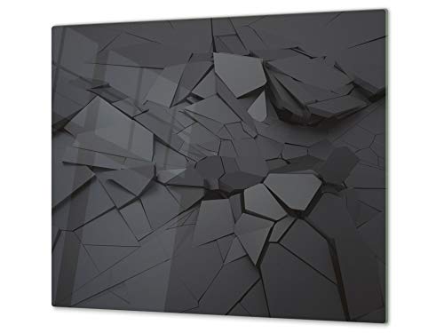 Kochplattenabdeckung Stove Cover und Schneideplatten SINGLE mit 60 x 52 cm und DOUBLE - zwei Bretter mit 30 x 52 cm D10 Textures Series A: Texture 16 von Concept Crystal