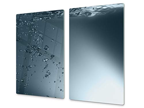 Küchenbrett aus Hartglas und Induktionskochplattenabdeckung – Schneideplatten SINGLE mit 60 x 52 cm und DOUBLE - zwei Bretter mit 30 x 52 cm D02 Water Series: Water 1 Küchenbrett aus Hartglas und Induktionskochplattenabdeckung – Schneideplatten SINGLE mit 60 x 52 cm und DOUBLE - zwei Bretter mit 30 x 52 cm D02 Water Series: Water 1 von Concept Crystal