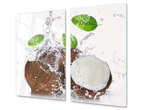 Küchenbrett aus Hartglas und Induktionskochplattenabdeckung – Schneideplatten SINGLE mit 60 x 52 cm und DOUBLE - zwei Bretter mit 30 x 52 cm D07 Fruits and vegetables: Coconut 9 Küchenbrett aus Hartglas und Induktionskochplattenabdeckung – Schneideplatten SINGLE mit 60 x 52 cm und DOUBLE - zwei Bretter mit 30 x 52 cm D07 Fruits and vegetables: Coconut 9 von Concept Crystal