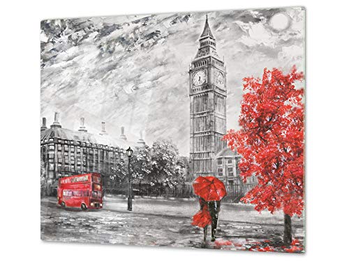 Küchenbrett aus Hartglas und Induktionskochplattenabdeckung – Schneideplatten SINGLE mit 60 x 52 cm und DOUBLE - zwei Bretter mit 30 x 52 cm D13 Images: Big Ben red Küchenbrett aus Hartglas und Induktionskochplattenabdeckung – Schneideplatten SINGLE mit 60 x 52 cm und DOUBLE - zwei Bretter mit 30 x 52 cm D13 Images: Big Ben red von Concept Crystal