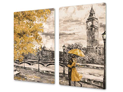 Küchenbrett aus Hartglas und Induktionskochplattenabdeckung – Schneideplatten SINGLE mit 60 x 52 cm und DOUBLE - zwei Bretter mit 30 x 52 cm D13 Images: Big Ben yellow umbrella Küchenbrett aus Hartglas und Induktionskochplattenabdeckung – Schneideplatten SINGLE mit 60 x 52 cm und DOUBLE - zwei Bretter mit 30 x 52 cm D13 Images: Big Ben yellow umbrella von Concept Crystal