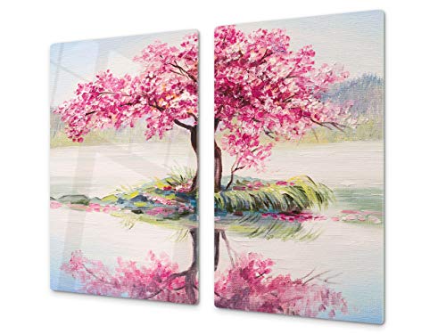 Küchenbrett aus Hartglas und Induktionskochplattenabdeckung – Schneideplatten SINGLE mit 60 x 52 cm und DOUBLE - zwei Bretter mit 30 x 52 cm D13 Images: Drawing 61 von Concept Crystal