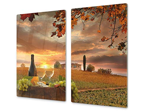 Mehrfunktional Hartglas Gehärtetes - Abdeckplatte für Induktionskochfeld - Schneideplatten SINGLE mit 60 x 52 cm und DOUBLE - zwei Bretter mit 30 x 52 cm D04 Drinks Series: Wine 29 Mehrfunktional Hartglas Gehärtetes - Abdeckplatte für Induktionskochfeld - Schneideplatten SINGLE mit 60 x 52 cm und DOUBLE - zwei Bretter mit 30 x 52 cm D04 Drinks Series: Wine 29 von Concept Crystal