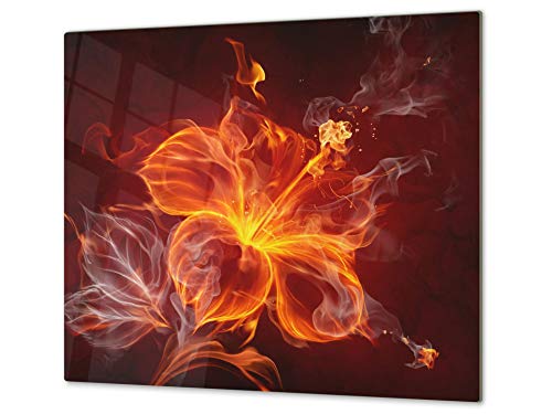 Schneidbrett aus Hartglas und schützende Arbeitsoberfläche – Schneideplatten SINGLE mit 60 x 52 cm und DOUBLE - zwei Bretter mit 30 x 52 cm D06 Flowers Series: Flower 9 Schneidbrett aus Hartglas und schützende Arbeitsoberfläche – Schneideplatten SINGLE mit 60 x 52 cm und DOUBLE - zwei Bretter mit 30 x 52 cm D06 Flowers Series: Flower 9 von Concept Crystal