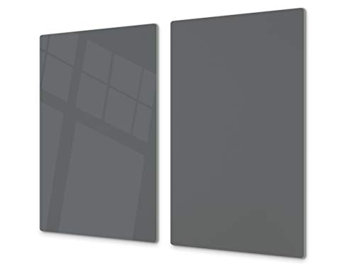 Schneidbrett aus Hartglas und schützende Arbeitsoberfläche – Schneideplatten SINGLE mit 60 x 52 cm und DOUBLE - zwei Bretter mit 30 x 52 cm D18 Reihe von Farben: ZA Dark Gray Schneidbrett aus Hartglas und schützende Arbeitsoberfläche – Schneideplatten SINGLE mit 60 x 52 cm und DOUBLE - zwei Bretter mit 30 x 52 cm D18 Reihe von Farben: ZA Dark Gray von Concept Crystal