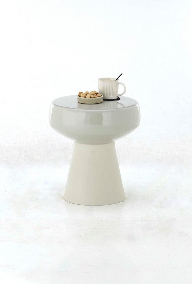 Concept GmbH Beistelltisch in Creme, Eisen - 42x38cm (HxD) von Concept GmbH