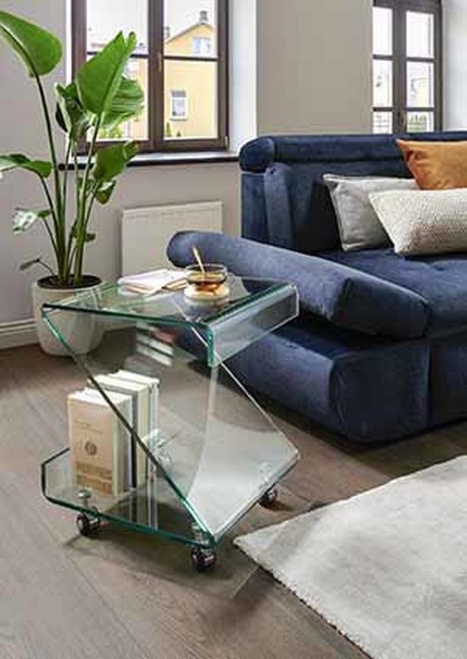Concept GmbH Beistelltisch in gehrtetes Klarglas, Glas - 69x42x37x69cm (LxBxHxT) von Concept GmbH