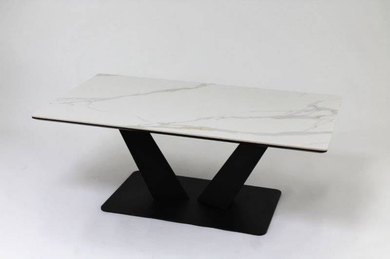 Concept GmbH Couchtisch in hellgrau, Gestell Metall - 110x42cm (BxH) von Concept GmbH