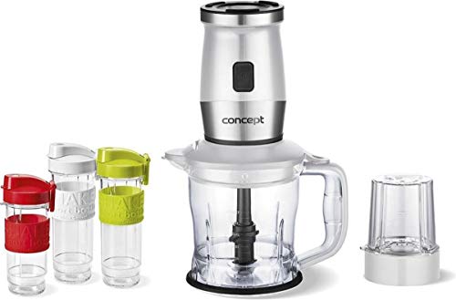 CONCEPT Hausgeräte SM3391 Smoothie Mixer Fresh and Nutri, Gummierte Edelstahloberfläche, 700 W, weiß von Concept