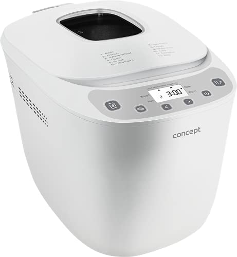 CONCEPT Hausgeräte pc5520 Brotbackautomat für Brot ,12 Programme, 550 W, Weiss von Concept