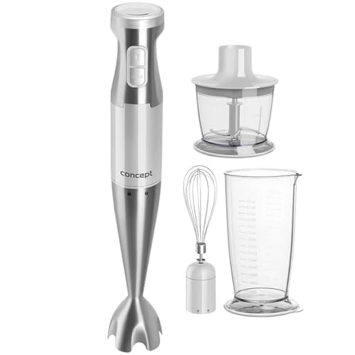 CONCEPT TM4910 Stabmixer mit Zerhacker, Schneebesen und Mischbehälter 1000 W von Concept