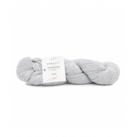 Concept 100g Alpaquina - Farbe: 307 - hellgrau - der Melange-Effekt ist perfekt für Elegante und farbenfrohe Projekte von Katia