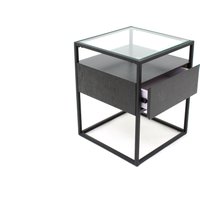 Concept Bozen III Beistelltisch Klarglas mit Schublade von Concept