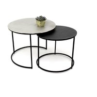 Concept Capra Couchtisch 2er Set Metall schwarz/silber Concept Capra Couchtisch 2er Set Metall schwarz/silber von Concept