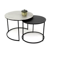 Concept Capra Couchtisch 2er Set Metall schwarz/silber von Concept