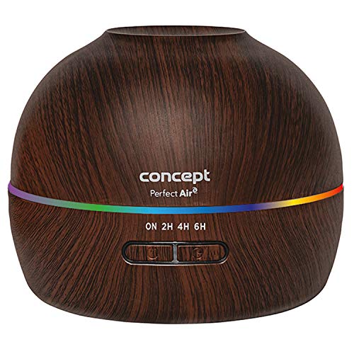 Concept Perfect Air Wood ZV1006 2 in 1 Luftbefeuchter mit Duftdiffusor 40 ml/h für Räume bis 20 m2 2x Arbeitsmodi Timer 300 ml (Dunkles Holz) von Concept