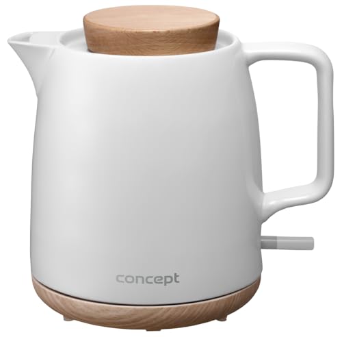 Concept RK0085 Keramik-Wasserkocher Elegant 1 l weiß Concept RK0085 Keramik-Wasserkocher Elegant 1 l weiß von Concept