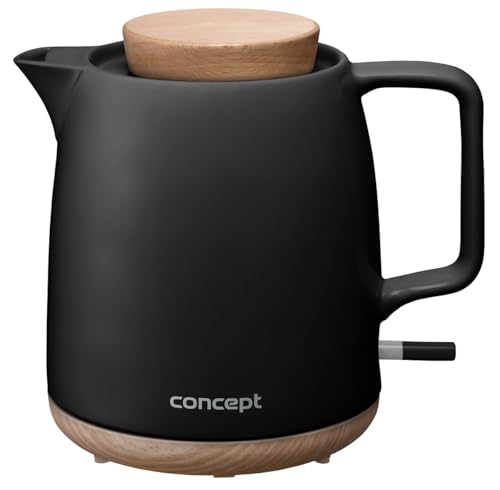 Concept RK0086 Keramik-Wasserkocher Elegant 1 l schwarz von Concept
