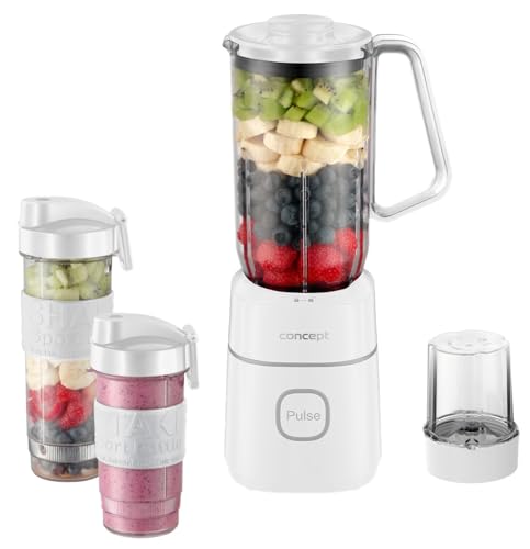 Concept SM3491 Smoothie-Mixer 700 W 1 x 1000 ml 1 x 570 ml 1 x 400 ml 1 x Mühle Concept SM3491 Smoothie-Mixer 700 W 1 x 1000 ml 1 x 570 ml 1 x 400 ml 1 x Mühle von Concept