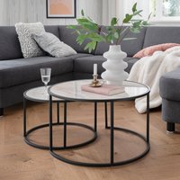 Concept Santos Couchtisch 2er-Set Glas - Metallgestell von Concept