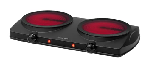 Concept VE3060 Elektrische Heizplatte doppelt schwarz Farbe 2500 W von Concept