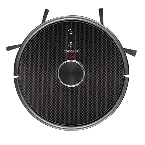 CONCEPT Hausgeräte, Concept Saugroboter 3 in 1 VR3210 mit Mop REAL Force Laser UVC Y-WASH, Schwarz von Concept