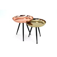 Concept Vesta Beistelltisch 2er Set kupfer/messing von Concept