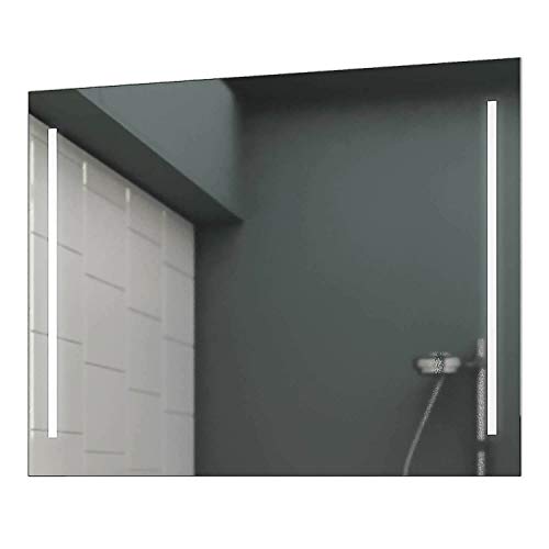 Concept2u LED Badspiegel Badezimmerspiegel Wandspiegel Bad Spiegel - 3000K Warmweiß 100 cm Breit x 60 cm Hoch Legato Licht seitlich von Concept2u