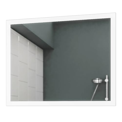 Concept2u LED Badspiegel Badezimmerspiegel Wandspiegel Bad Spiegel - 3000K Warmweiß 80 cm Breit x 70 cm Hoch Andante Licht umlaufend von Concept2u