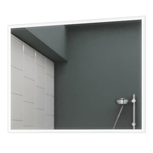 Concept2u LED Badspiegel Badezimmerspiegel Wandspiegel Bad Spiegel - 3000K Warmweiß 90 cm Breit x 70 cm Hoch Forte Licht umlaufend von Concept2u
