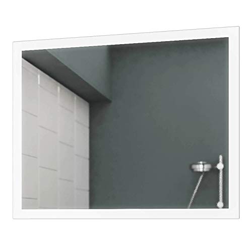 LED Badspiegel Badezimmerspiegel Wandspiegel Bad Spiegel - 4000K neutralweiß 80 cm Breit x 80 cm Hoch Andante Licht umlaufend von Concept2u