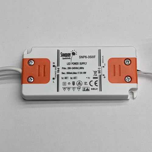 Snappy 6 Watt - 350 mA Constant Current LED Treiber, Trafo - Netzteil, slim 99x46x11 mm (SNP6-350IF) von Concept2u