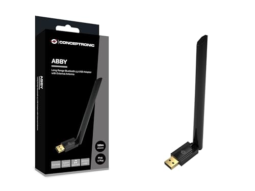 CONCEPTRONIC ABBY17B Long Range Bluetooth 5.3 USB-Adapter, Externe Antenne von Conceptronic