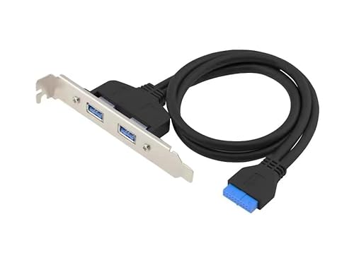 CONCEPTRONIC EMRICK11B 19-Pin-Buchse auf Dual-USB-A-Buchse, USB 3.0-Adapter, USB 3.2 Gen 1 5 Gbit/s von Conceptronic