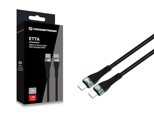 CONCEPTRONIC Kabel USB-C 3.0 -> C St/St 1.20m 5A 480Mbps sw von Conceptronic