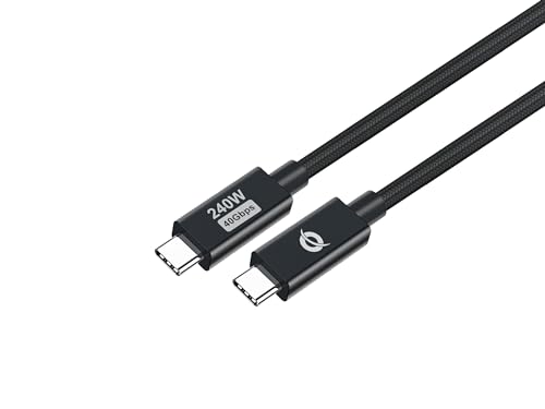 CONCEPTRONIC Kabel USB-C 4.0 -> C St/St 1.20m 5A 40Gbps sw von Conceptronic