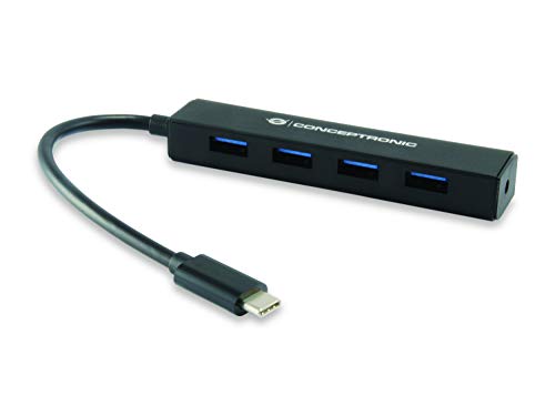 Conceptronic CTC4USB3 USB 3.1 (3.1 Gen 2) Type-C 5000 Mbit/s Hub (USB 3.1 (3.1 Gen 2) Type-C, USB 3.0 (3.1 Gen 1) Type-A, 5000 Mbit/s, 0,15 Medium, China USB) von Conceptronic