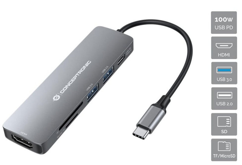 Conceptronic Dockingstation Ladestation Donn11 G 6 In 1 Usb C Multiport Adapter B-Ware Conceptronic Dockingstation Ladestation Donn11 G 6 In 1 Usb C Multiport Adapter B-Ware von Conceptronic