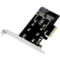 Conceptronic EMRICK 2-in-1-M.2-SSD-PCIe-Adapter SATA AHCI NVMe PCI-Express Karte PCIe von Conceptronic