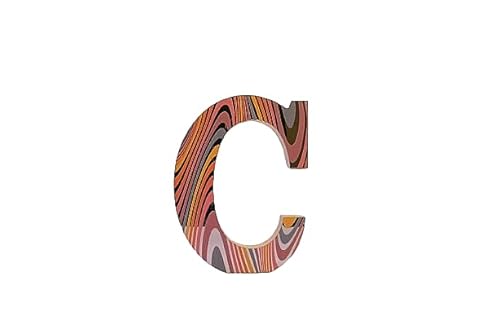 Concepts Dekorativer Anfangsbuchstabe, 20,3 cm, reflektierende Acryl-MDF-Rückseite, Wanddekoration, ohne Ihren Raum zu überwältigen. (Buchstabe C) von Concepts
