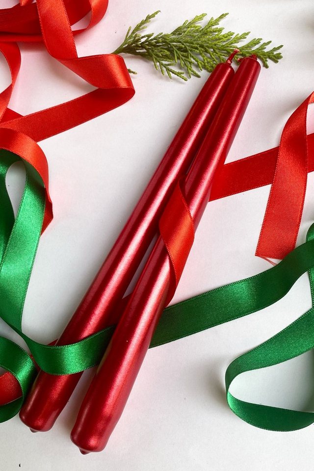 Conceptum Hypnose Tafelkerze Christmas (Set, 2-tlg., 2 Kerze), 2er Premium Tafelkerzen Set, 25cm, Elegante Deko in vielen Farben von Conceptum Hypnose