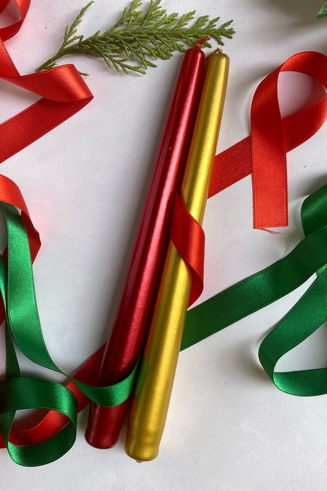 Conceptum Hypnose Tafelkerze Christmas (Set, 2-tlg., 2 Kerze), 2er Premium Tafelkerzen Set, 25cm, Elegante Deko in vielen Farben von Conceptum Hypnose