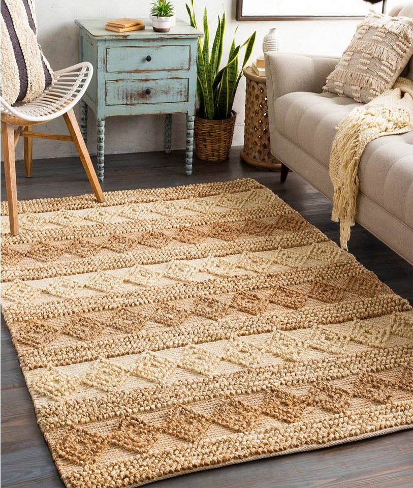 Teppich 00025A ELT, Beige,Sahne, 120 x 180 cm, 100% Jute, Conceptum Hypnose von Conceptum Hypnose