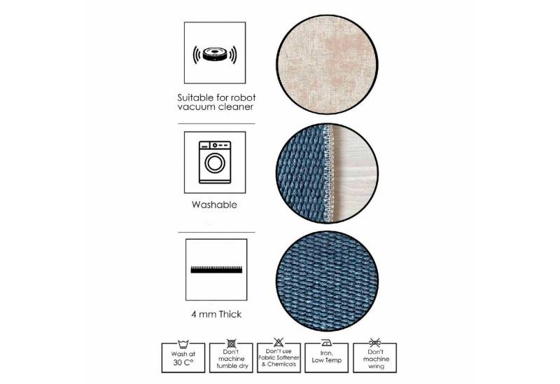 Conceptum Hypnose Teppich 100% COTTON, 120 x 180 cm T4469 von Conceptum Hypnose
