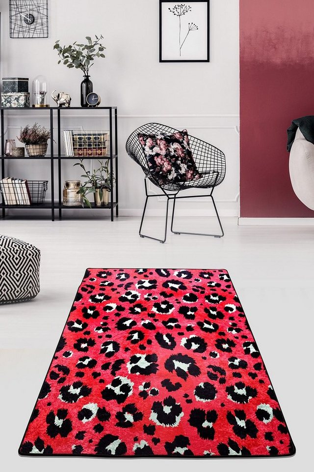 Teppich Leopard CHL, Bunt, 120 x 180 cm, 50% Samtgewebe / 50% Polyester, Conceptum Hypnose von Conceptum Hypnose