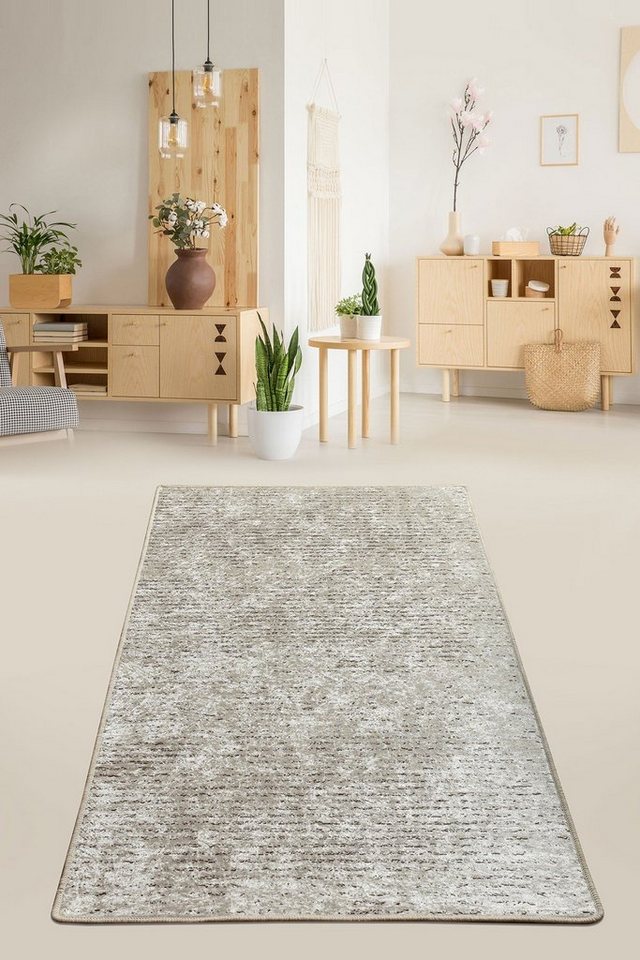 Teppich Suolo CHL, Beige, 60 x 140 cm, 50% Samtgewebe / 50% Polyester, Conceptum Hypnose von Conceptum Hypnose